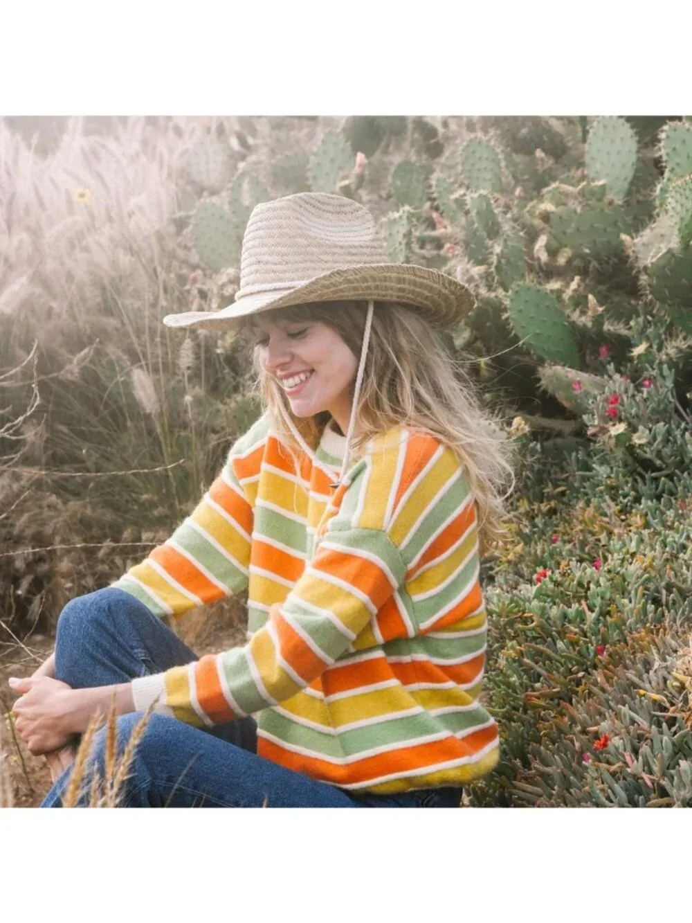 Wyeth Kai Straw Cowboy Hat in Natural New Womens Beach Garden Beach